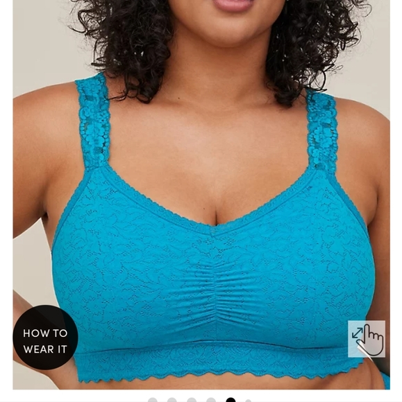 TORRID BRALITE UNLINED 4-WAY STRETCH LACE BRALETTE - Picture 5 of 8